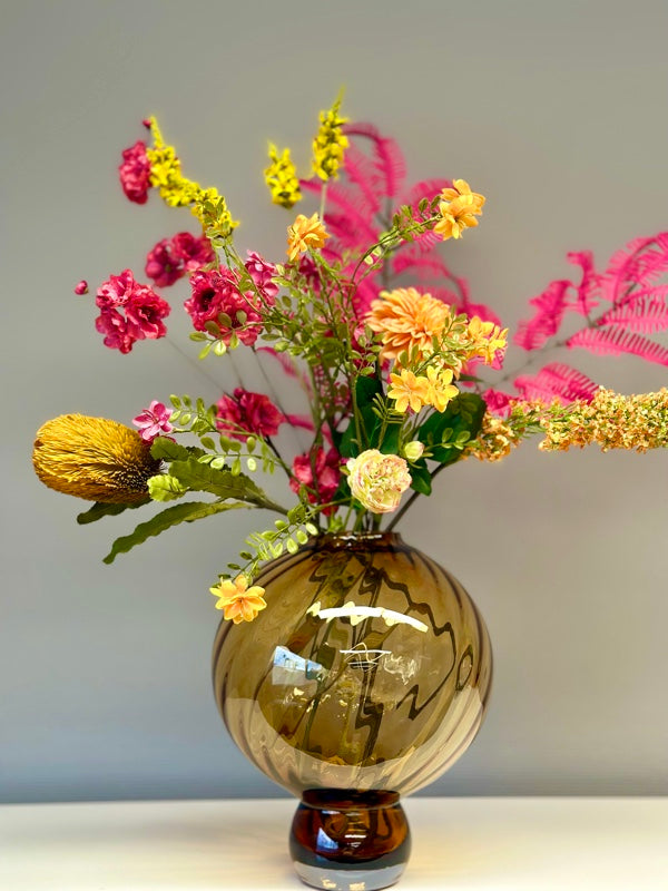 Kunstbloemenboeket met fuchsia varentak zijden bloemen BloomFever