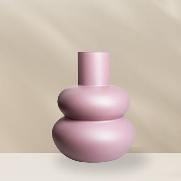 Bubbel vaas in formaat XL kleur mat roze. Merk jodeco glas en verkrijgbaar bij BloomFever