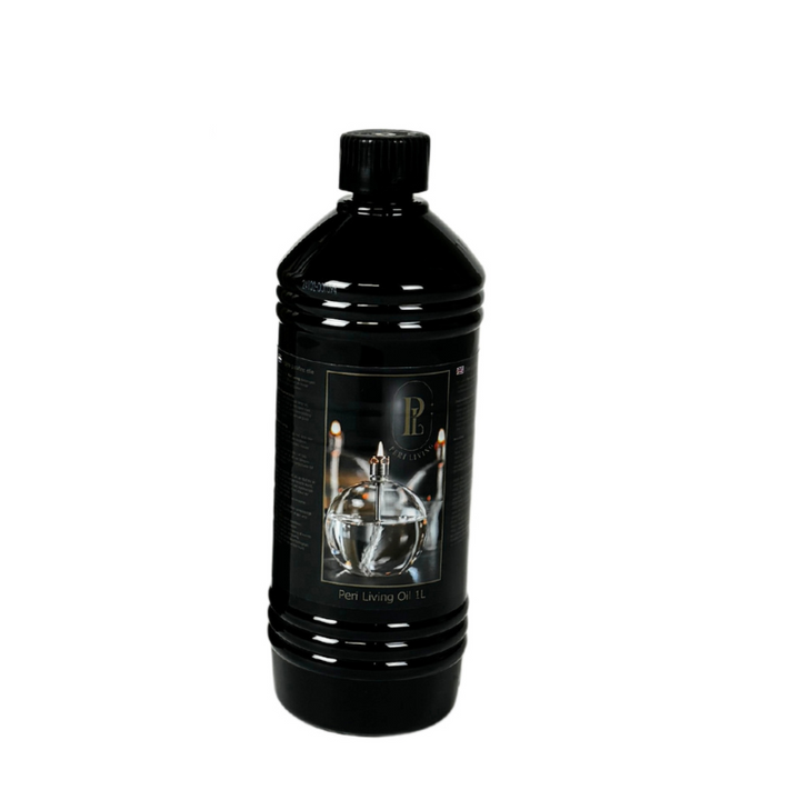 Paraffine olie  0,5liter van Peri Living bestemd voor de prachtige glazen oliemlapne zoals Disc en Twin. Verkrijgbaar bij BloomFever