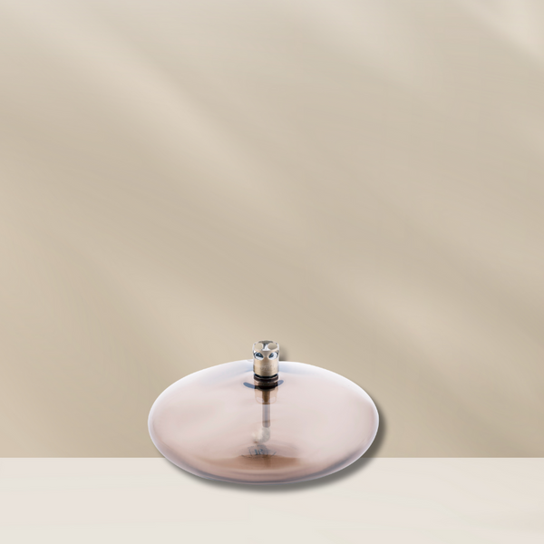 Disc Olielamp M van Peri Living, champagnekleurig glas,  Ook verkrijgbaar in de maten s en L. Verkrijgbaar bij BloomFever.